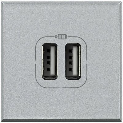 Ax:Ład.2Xusb 2,4A/5V= 2M Alu Hc4285C2 HC4285C2 LEGRAND (HC4285C2)